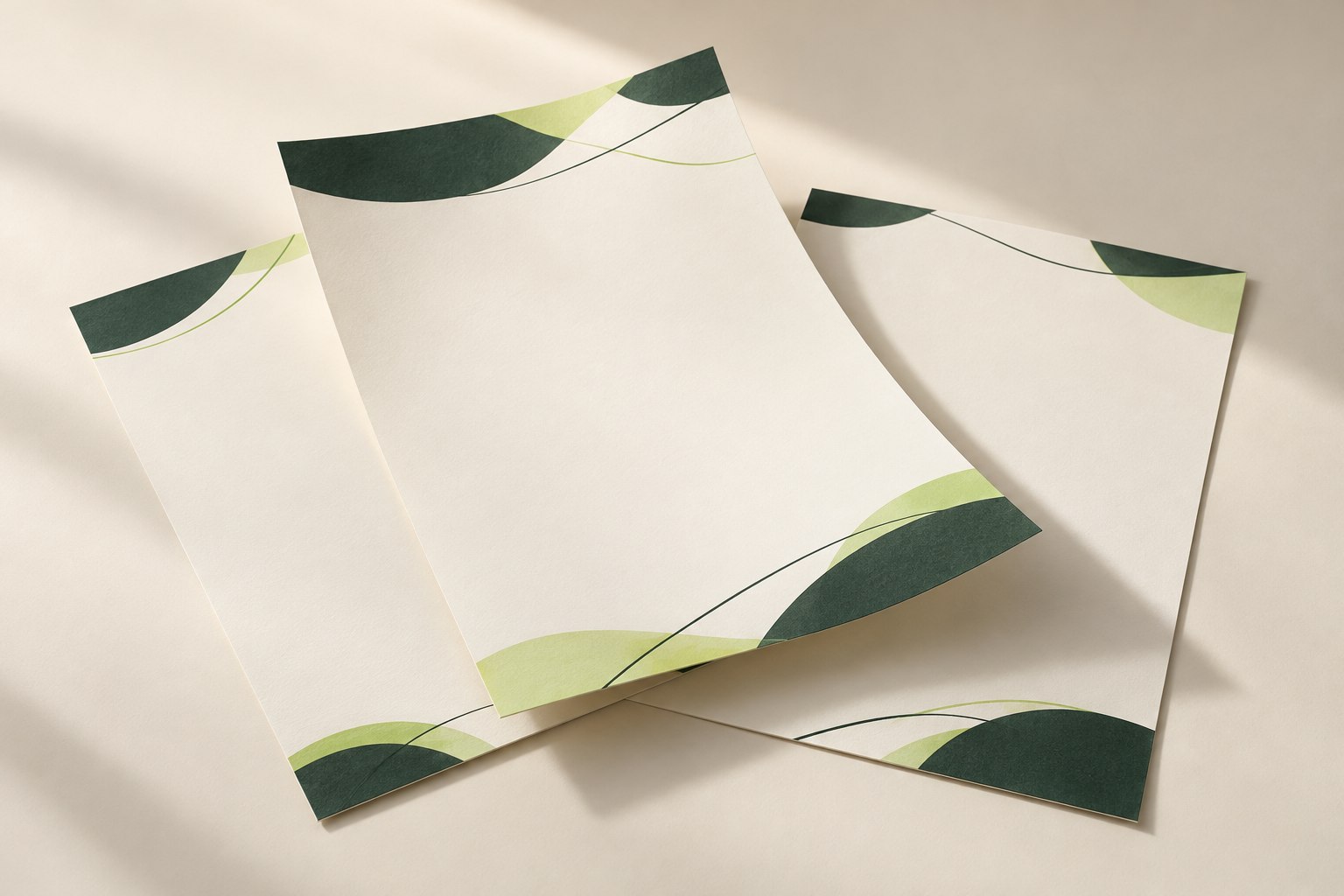 Illustrativ produktvisualisering: Brevpapir